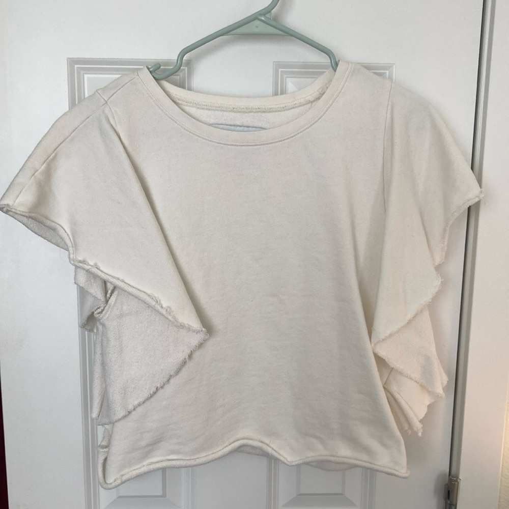 Pistola white Ruffle Sleeve Top